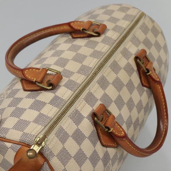 LOUIS VUITTON Damier Azur Speedy 30 Hand Bag N41533 LV Auth 89669 - Picture 6 of 16